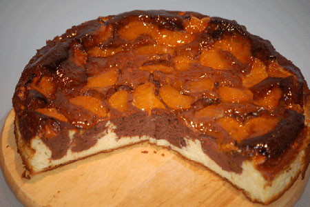Schokoladen-Mandarinen-Käsekuchen. Rezept Käsekuchen mit Mandarinen, Creme fraiche und Schoko